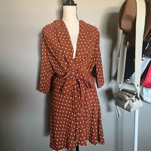 🤎 terracotta polka dot tea dress 🤎